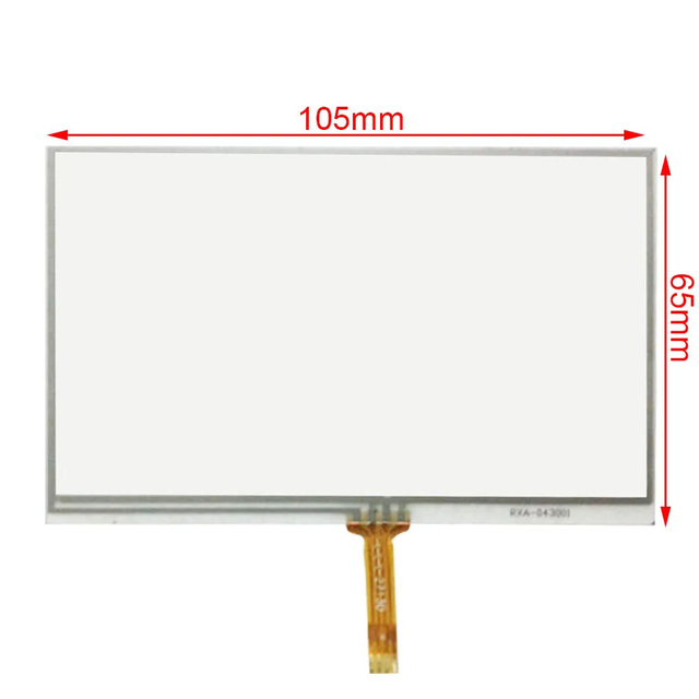 4.3Inch 4 fios 104.8mmX65mm Painel de sensor de vidro com tela de toque resistiva 